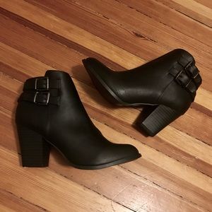 Black ankle booties